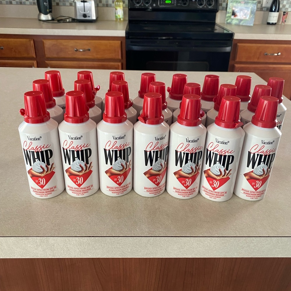Vacation Classic Whip Sunscreen FPS 30 New Mousse 4 oz.  17 total - $8 each
